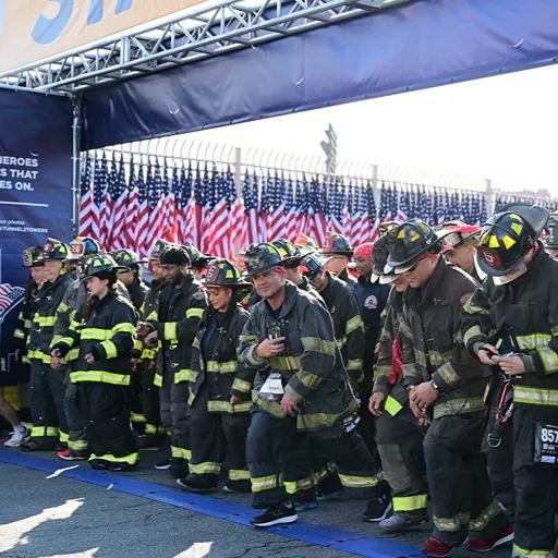 NYC firefighters at Stephen Siller Tunnel to Towers event 